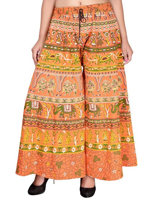 orange cotton blend trousers - 18909077 - Very Small Image - 1