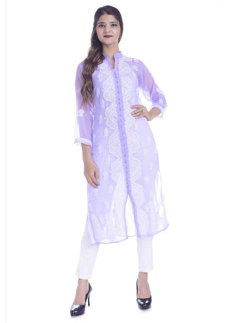multi colored georgette unstitched suit - 18909147 - Very Small Image - 1