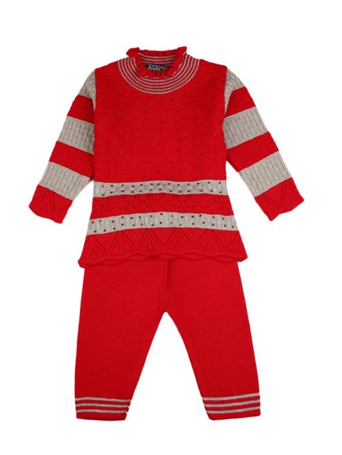 girls self design top & bottom set - 18910054 - Very Small Image - 1