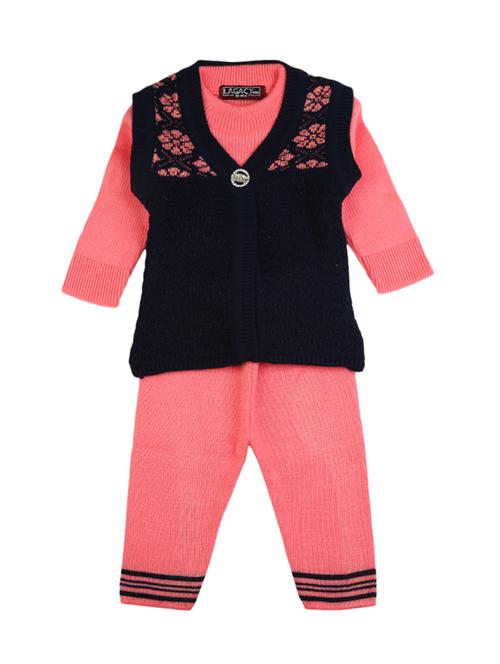 girls self design top & bottom set - 18910056 - Very Small Image - 1