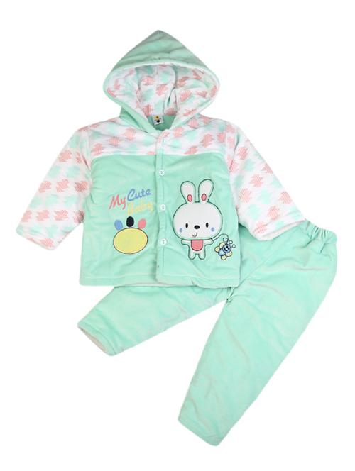 green hooded cotton twin set - 18910063 - Very Small Image - 1