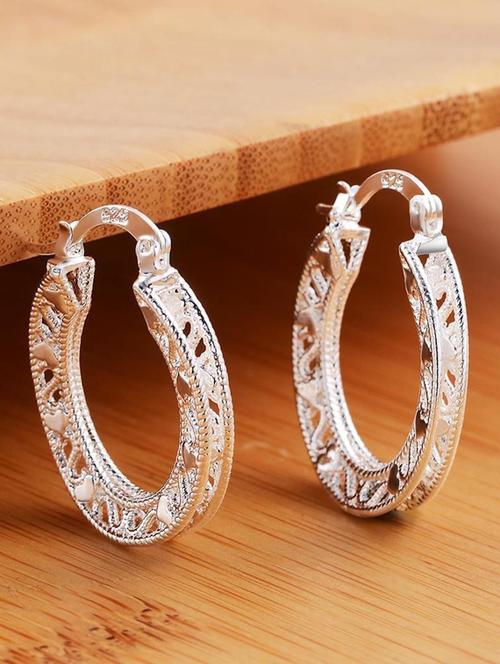 silver metal earring - 18910299 - Very Small Image - 1