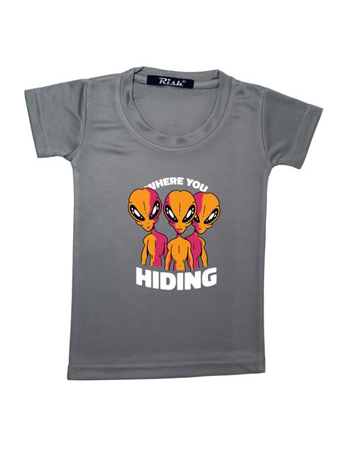 grey polyester t-shirt - 18912172 - Very Small Image - 1