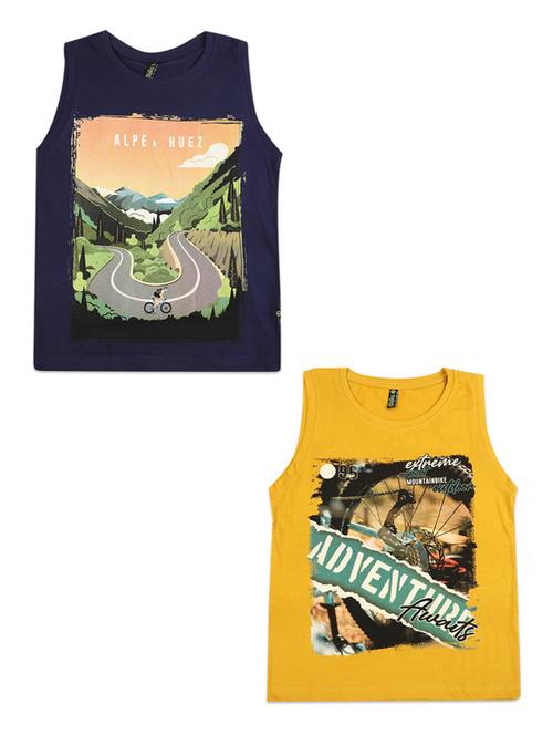 pack of 2- printed cotton vest - 18913074 - Very Small Image - 1