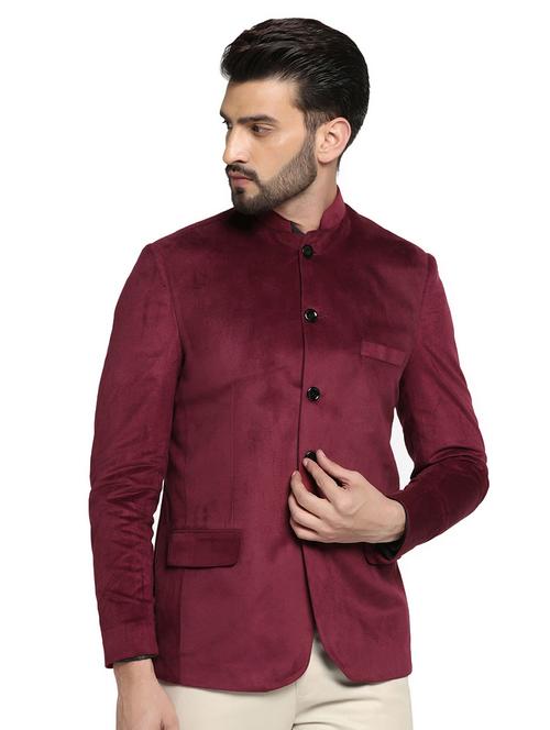mens solid bandhgala - 18913109 - Very Small Image - 1