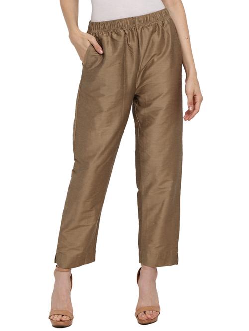 gold polyester trouser - 18913428 - Very Small Image - 1