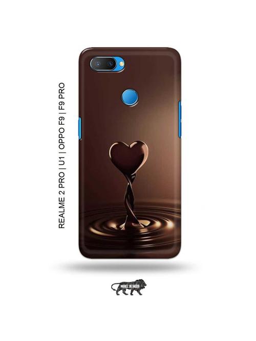 tweakymod designer printed hard case | chocolate heart back cover compatible with realme 2 pro, realme u1, oppo f9, oppo f9 pro - 18921803 - Very Small Image - 1