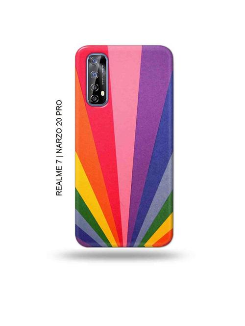tweakymod designer printed hard case | rainbow strips back cover compatible with realme 7, realme narzo 20 pro, realme narzo 30 - 18927348 - Very Small Image - 1