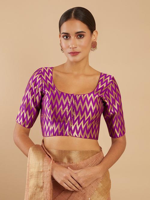 purple zig zag print blouse - 18929539 - Very Small Image - 1