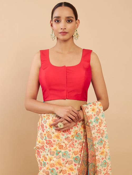 red solid blouse - 18929610 - Very Small Image - 1