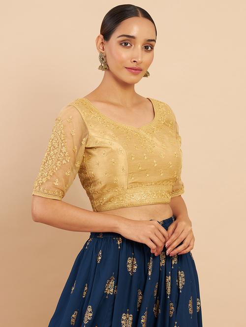 gold embroidered blouse - 18929641 - Very Small Image - 1