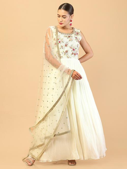 embroidered kurta dupatta set - 18929810 - Very Small Image - 1