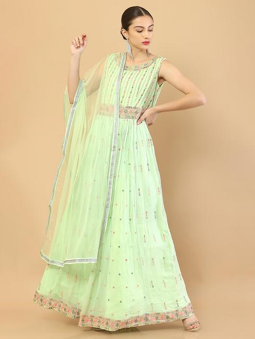 embroidered kurta dupatta set - 18929812 - Very Small Image - 1