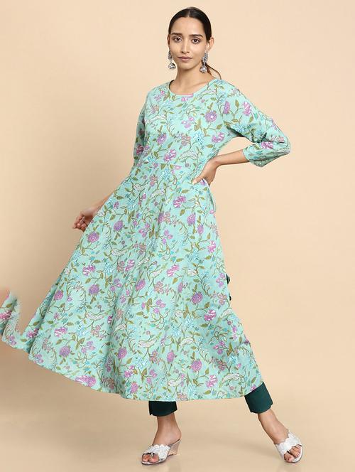 women's flared kurta - 18929824 - Very Small Image - 1