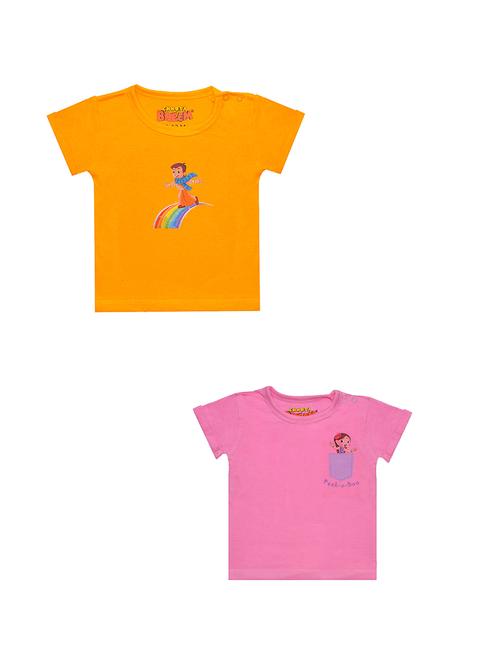 multi colored cotton t-shirt set of 2pcs - 18929954 - Very Small Image - 1