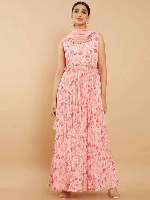 printed kurta dupatta set - 18930988 - Very Small Image - 1