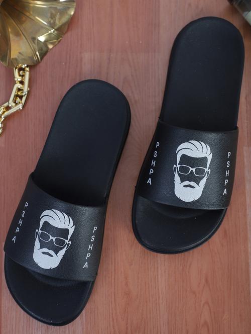 black printed flip flop - 18931061 - Very Small Image - 1