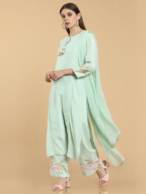 green kurta salwar set - 18931162 - Very Small Image - 1