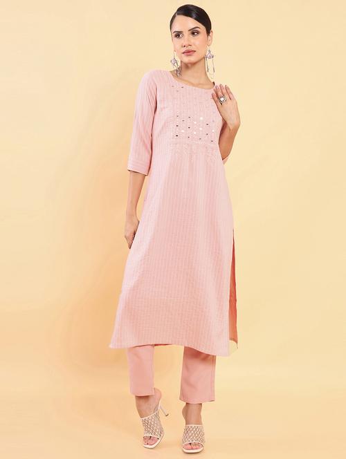 embroidered kurta pant set - 18931504 - Very Small Image - 1