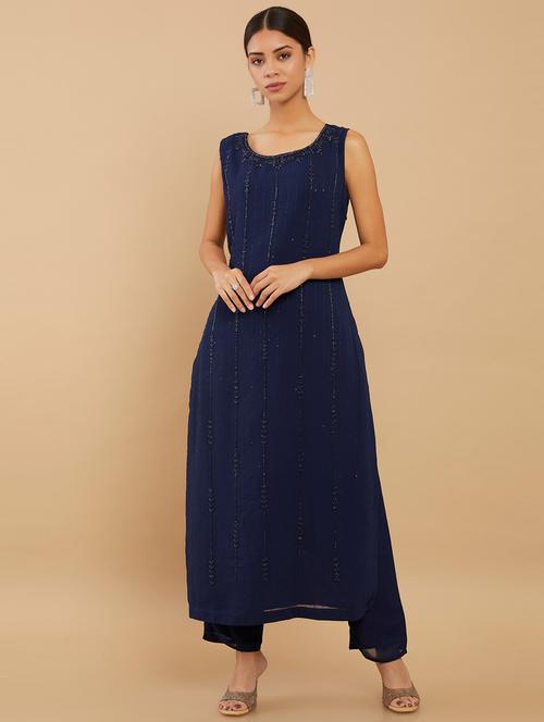 embroidered kurta pant set - 18931511 - Very Small Image - 1