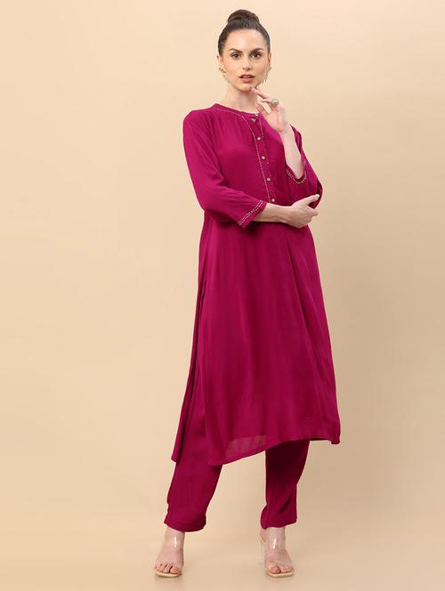 purple solid suit set - 18931589 - Very Small Image - 1