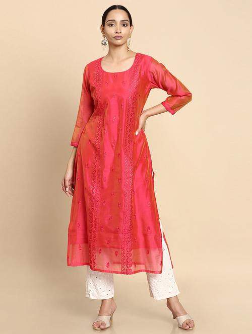 multi coloured embroidered kurta pant set - 18931895 - Very Small Image - 1