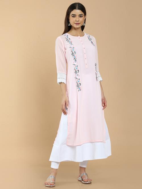multi coloured embroidered kurta pant set - 18931903 - Very Small Image - 1