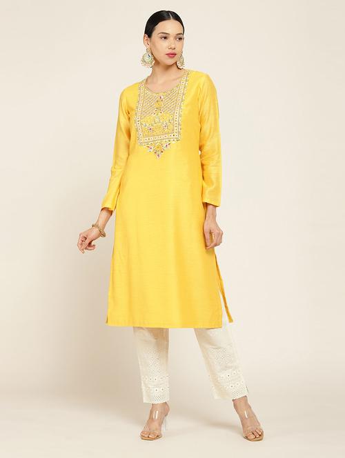 multi coloured embroidered kurta pant set - 18931937 - Very Small Image - 1