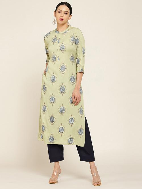 multi coloured embroidered kurta pant set - 18931957 - Very Small Image - 1