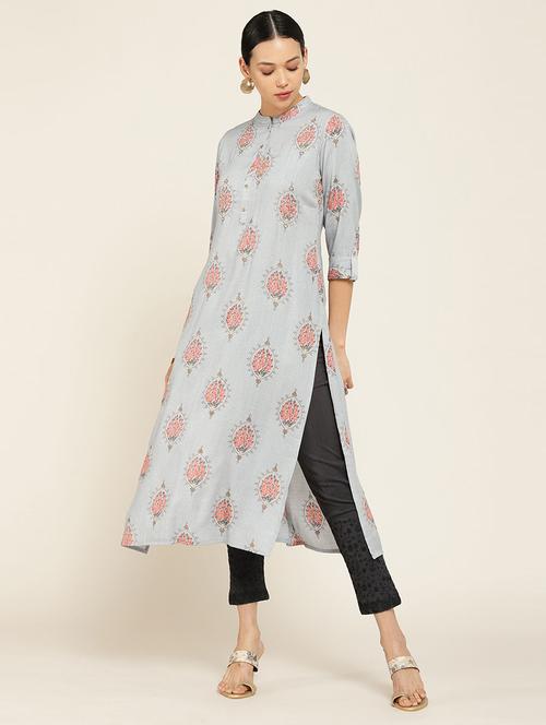 multi coloured embroidered kurta pant set - 18931958 - Very Small Image - 1