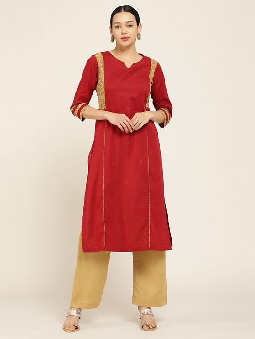 multi coloured printed kurta pant set - 18931965 - Very Small Image - 1