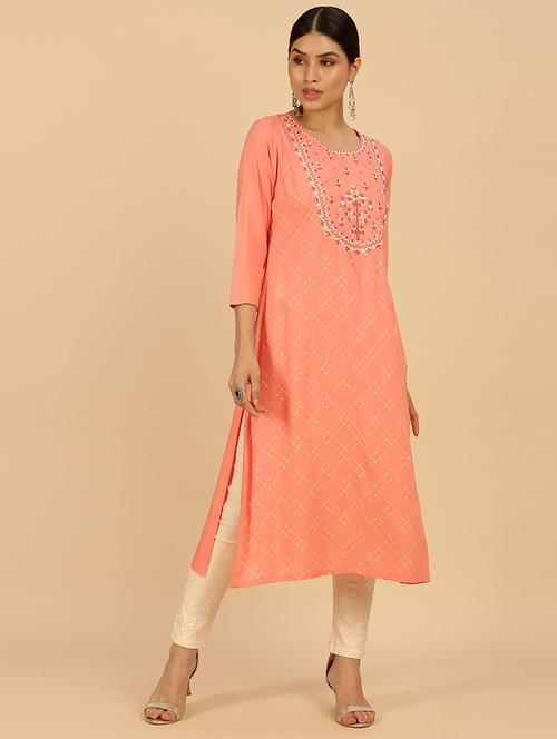 multi coloured embroidered kurta pant set - 18931976 - Very Small Image - 1