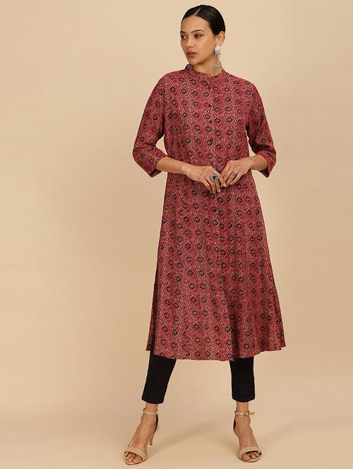 multi coloured printed kurta pant set - 18931987 - Very Small Image - 1