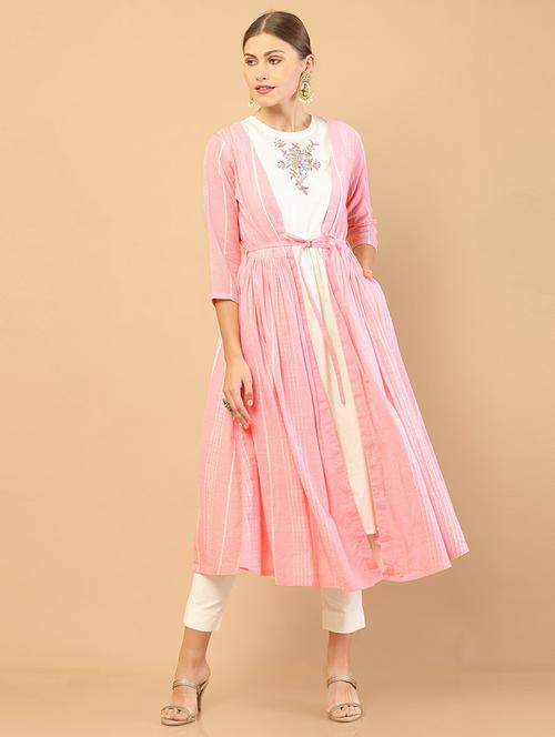 multi coloured embroidered kurta pant set - 18932030 - Very Small Image - 1