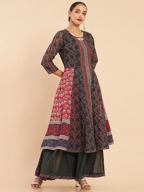 women's flared kurta - 18932039 - Very Small Image - 1