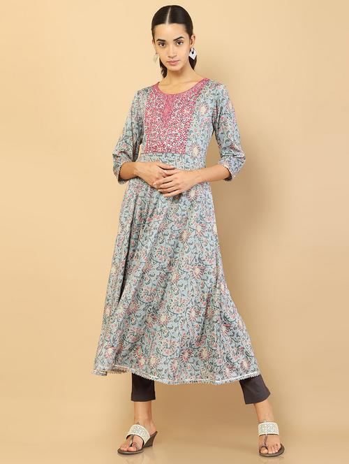women's flared kurta - 18932070 - Very Small Image - 1