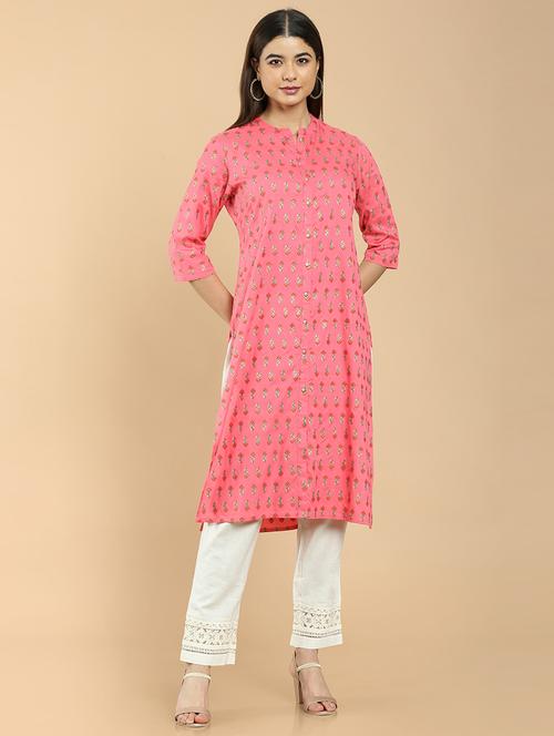 printed straight kurta - 18932108 - Very Small Image - 1
