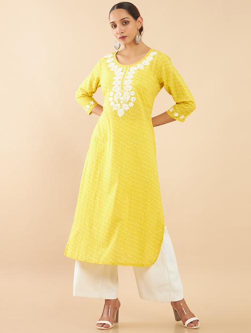 women's straight kurta - 18932121 - Very Small Image - 1