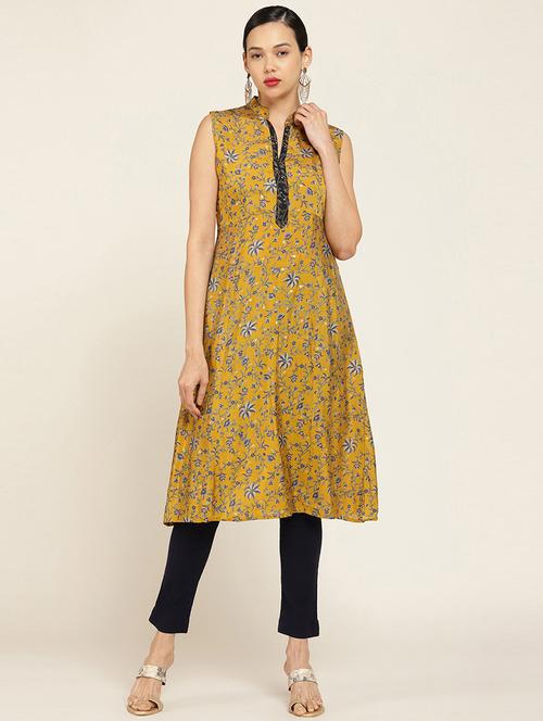 printed straight kurta - 18932174 - Very Small Image - 1