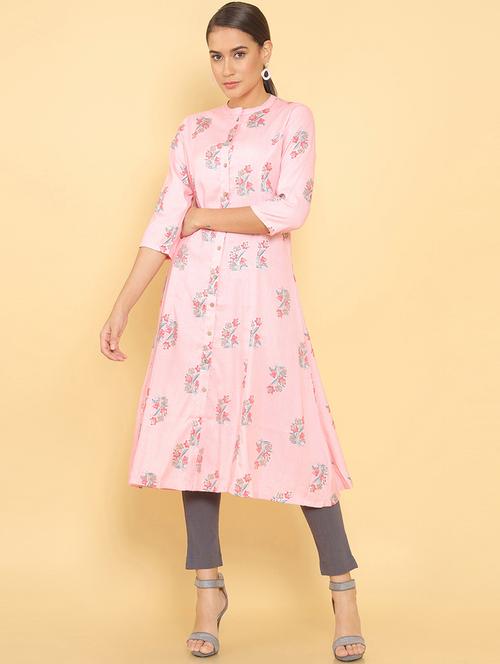 printed straight kurta - 18932181 - Very Small Image - 1