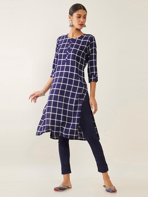 printed straight kurta - 18932199 - Very Small Image - 1