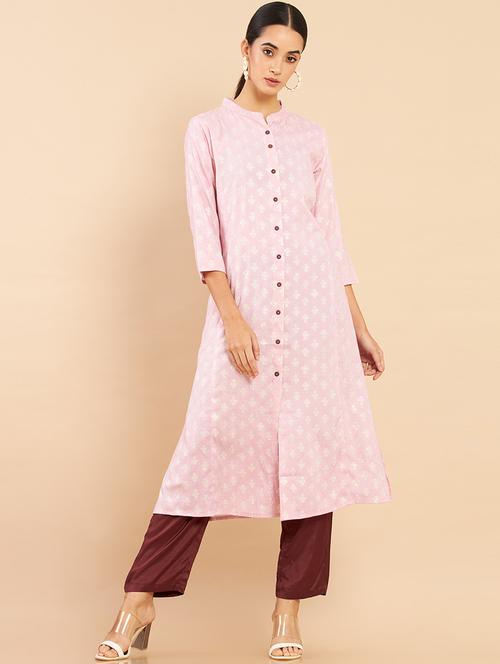 women's front slit kurta - 18932219 - Very Small Image - 1