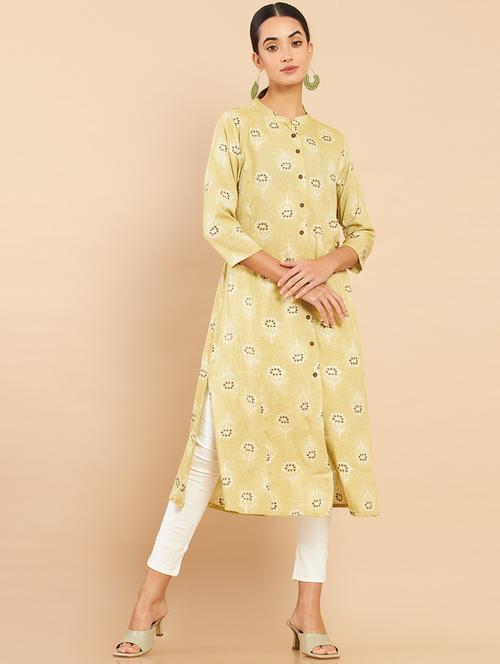 women's front slit kurta - 18932220 - Very Small Image - 1