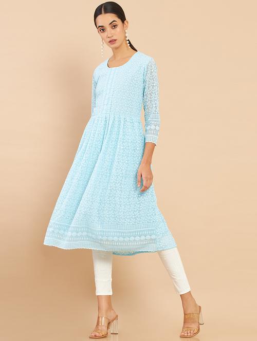 printed a-line kurta - 18932225 - Very Small Image - 1