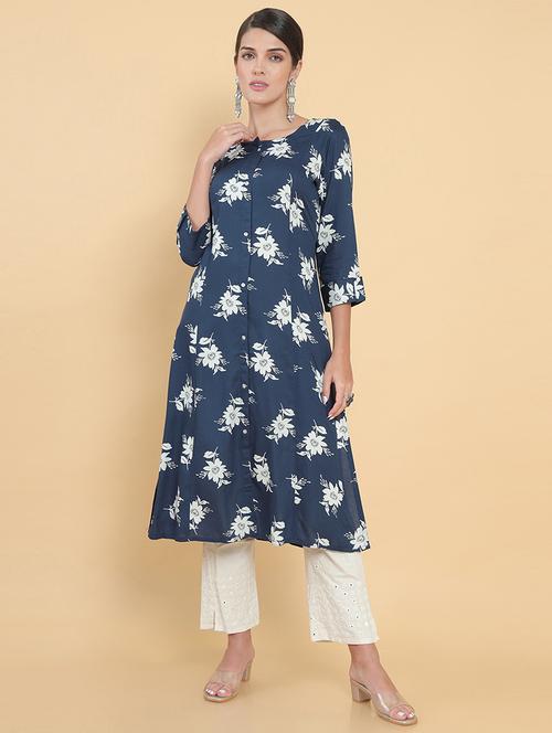 women's front slit kurta - 18932242 - Very Small Image - 1