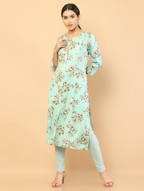 women's front slit kurta - 18932244 - Very Small Image - 1