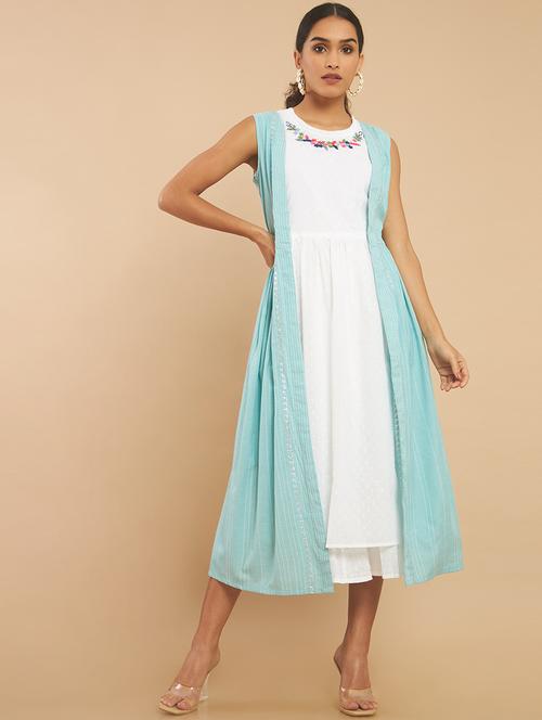 multicolored layered anarkali kurta - 18932246 - Very Small Image - 1