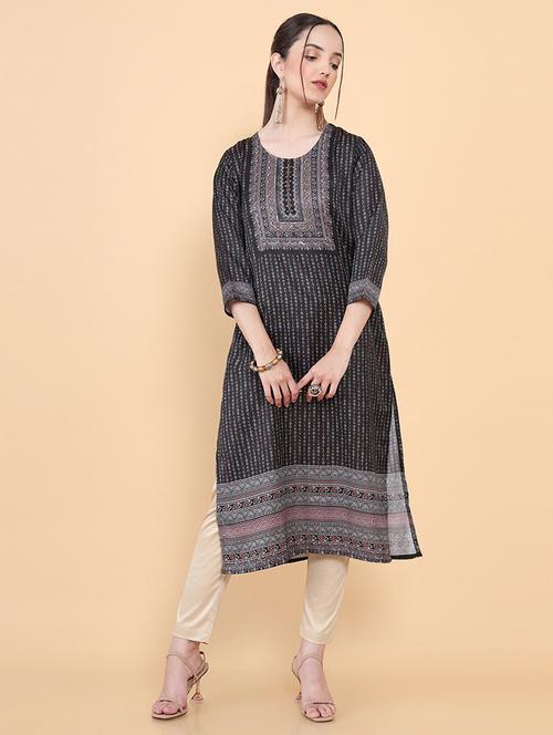 women's straight kurta - 18932432 - Very Small Image - 1