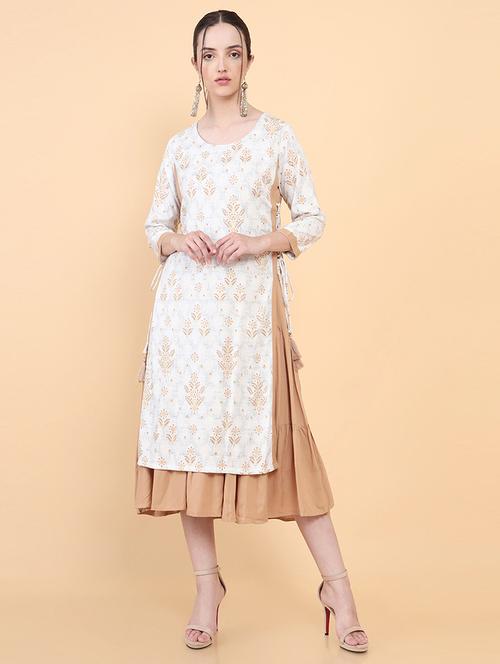 women's layered kurta - 18932441 - Very Small Image - 1