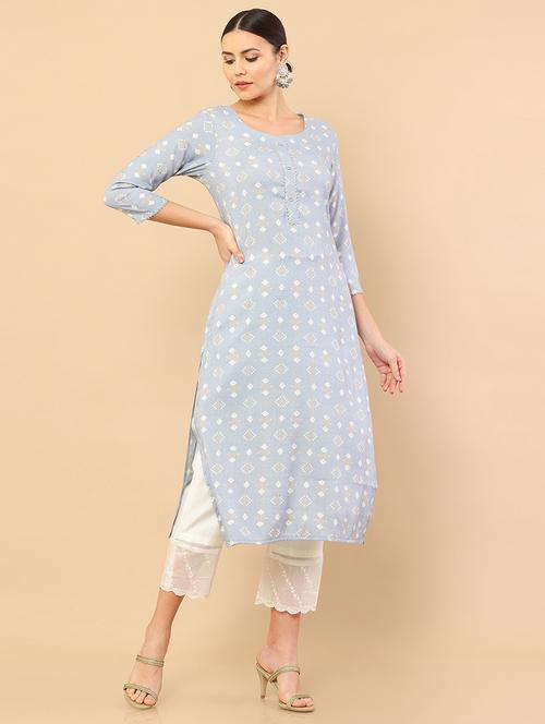 women's straight kurta - 18932502 - Very Small Image - 1
